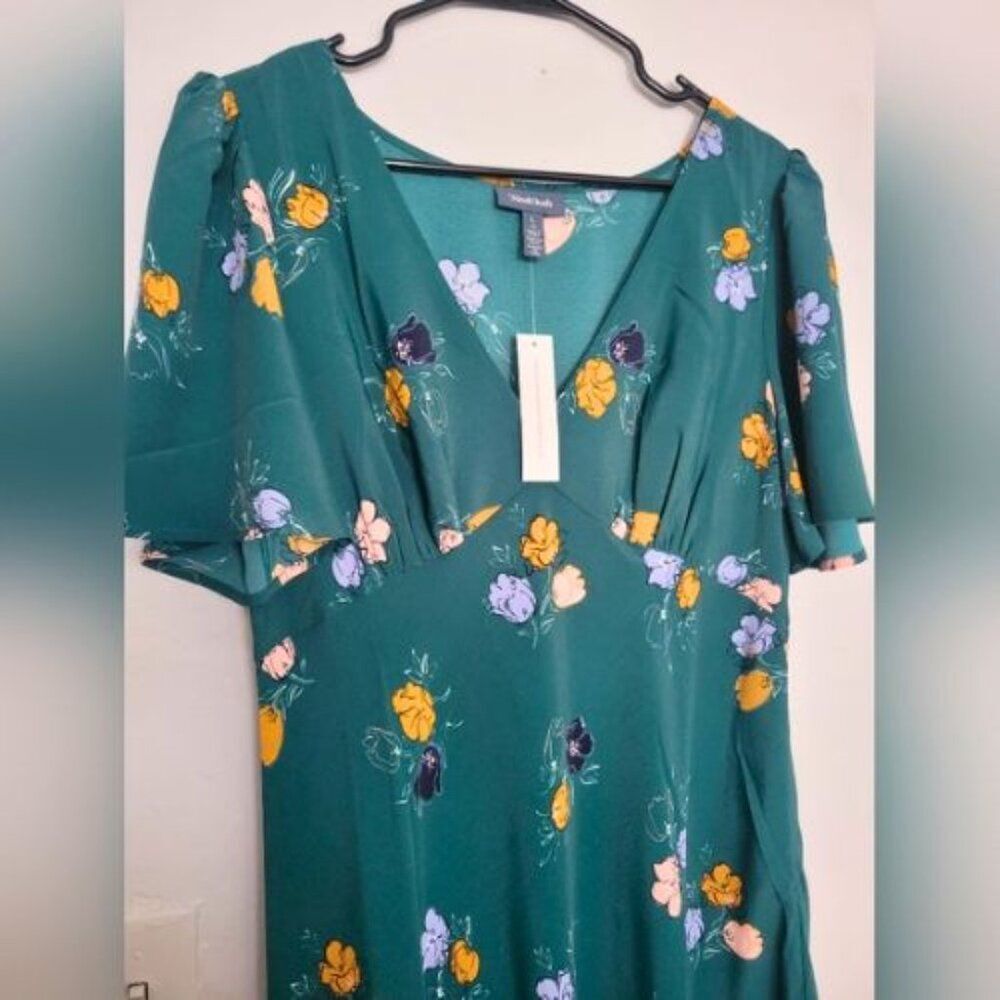 NWT Modcloth Time to Flounce Floral Midi Dress | L - Picture 4 of 4